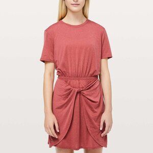 NWOT Lululemon Unwind Your Mind Dress Brick Rose (Size 8)